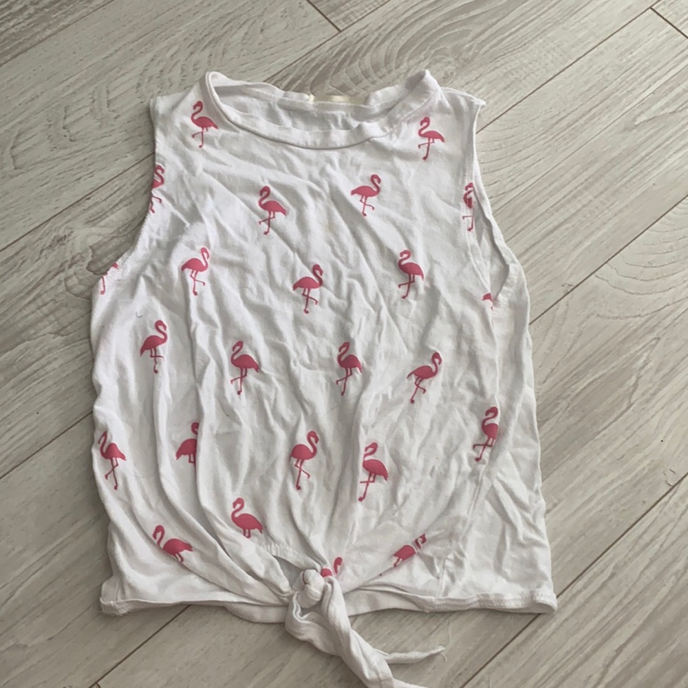 Flamingo tie front top